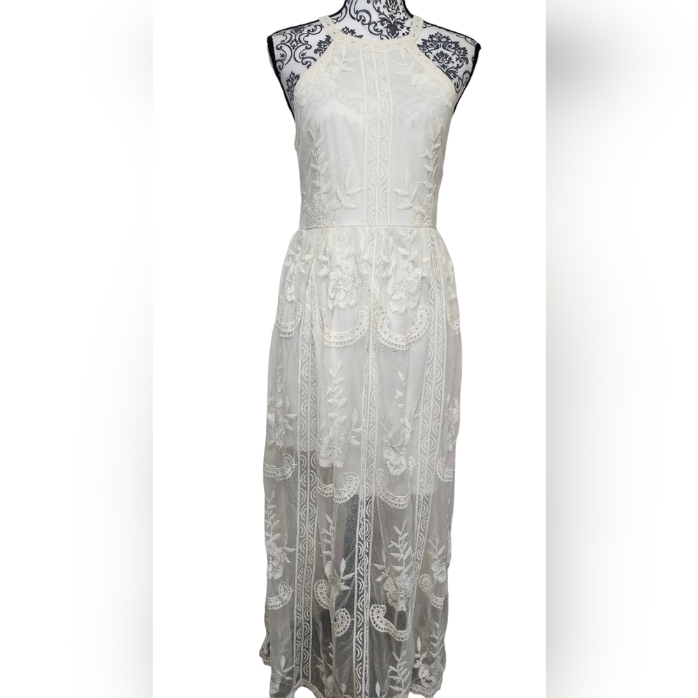 Altard State Lace Halter Maxi Dress size Small